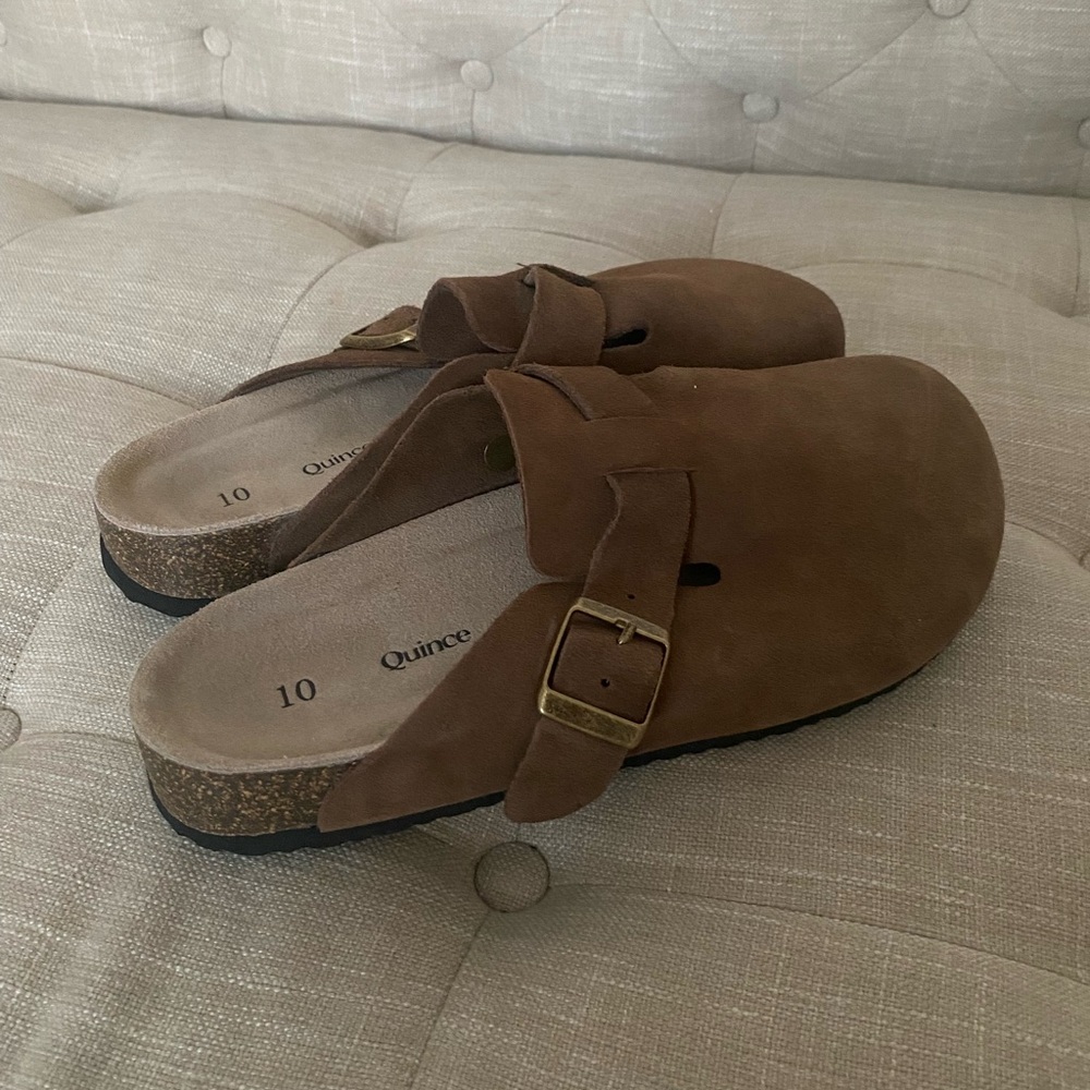 Quince Water Repellent Suede Clog Mule - Picture 2 of 4